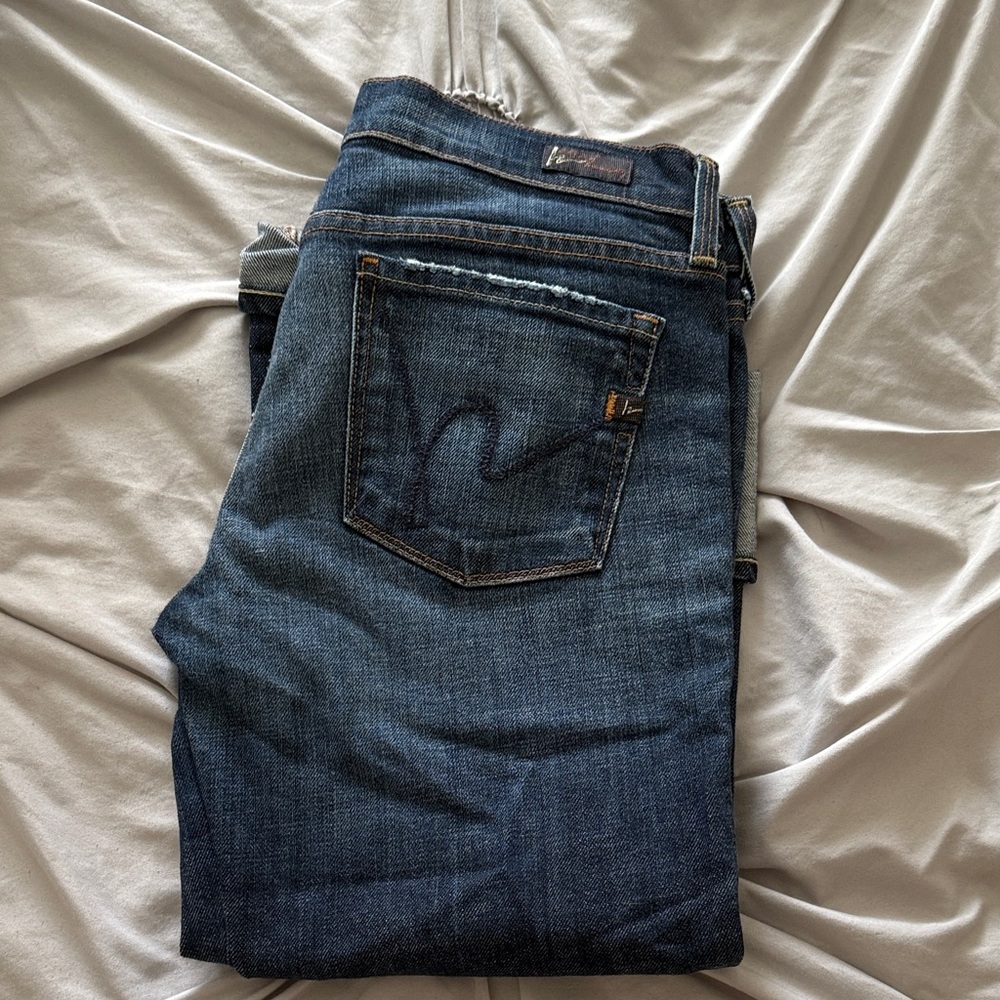 Citizens Of Humanity Dark Blue Ankle Crop Jeans